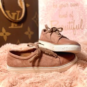 Caslon Mauve Suede and Leather Sneakers